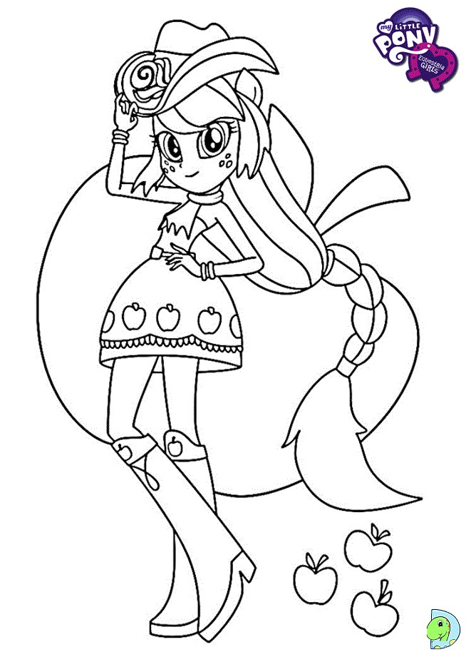 Jeux De Coloriage De My Little Pony Equestria Girl My Little Pony Equestria Girls Para Colorir Applejack