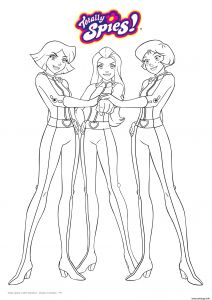 Jeux De Coloriage totally Spies Coloriage Le Trio Infernal totally Spies Jecolorie