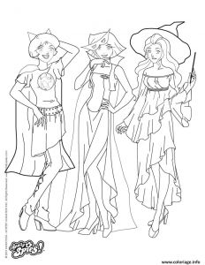 Jeux De Coloriage totally Spies Coloriage totally Spies Halloween Jecolorie