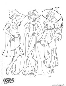Jeux De Coloriage totally Spies Gratuit Coloriage totally Spies Halloween Jecolorie