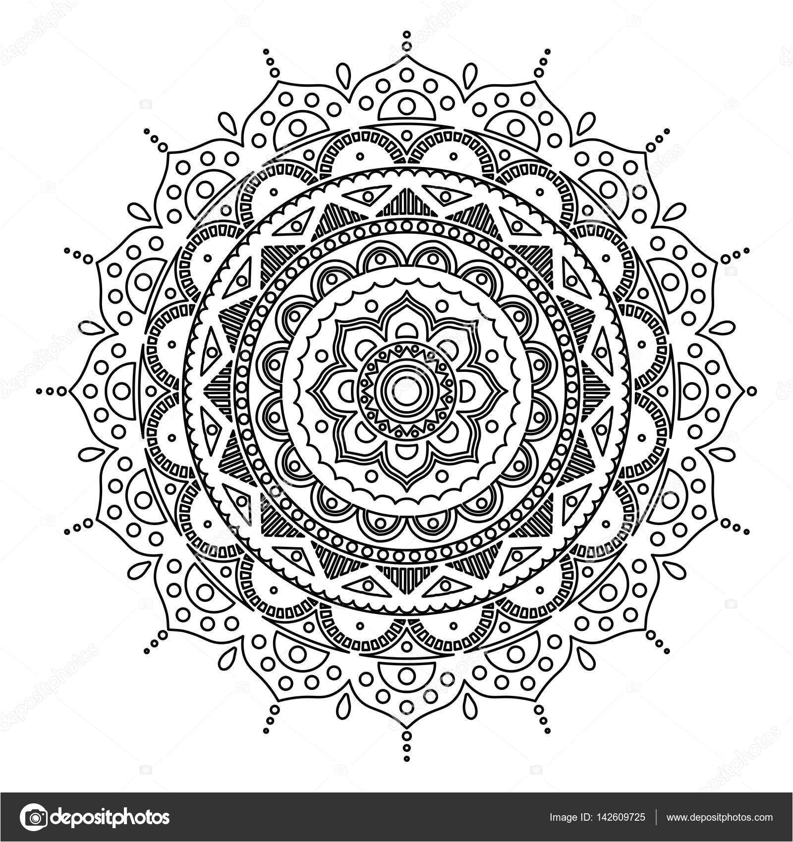 Livre Coloriage Destressant Mandala Médaillon De Cure In Nne Abstrait Fleur islamique Arabe