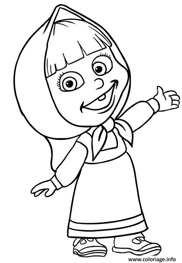 Livre Coloriage Masha Et Michka Coloriage Masha Et Michka Voila Dessin   Imprimer