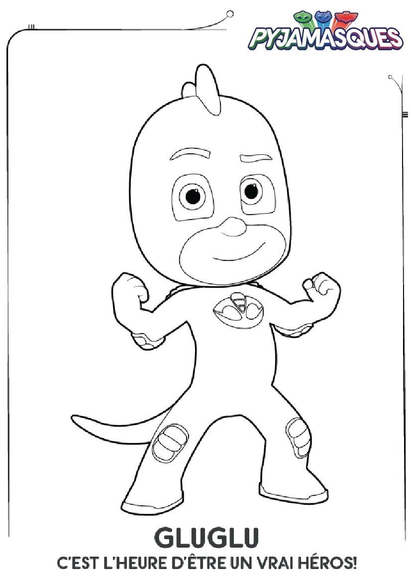 Livre Coloriage Pyjamasque Coloriage Les Pyjamasques Gluglu Momes