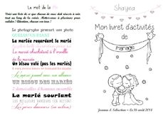 Livret Coloriage Mariage Word Livret De Jeux Activités Mariage Home Made 7 10 Ans Filles En