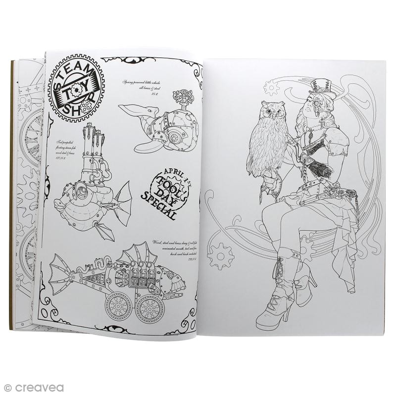 Livret De Coloriage Mariage Garcon Livre De Coloriage Steampunk 100 Coloriages Cahier De