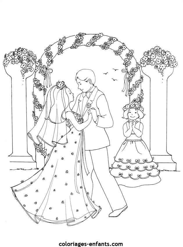 Livret De Coloriage Pour Mariage A Imprimer Dessins Gratuits   Colorier Coloriage Mariage   Imprimer