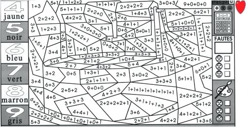 Mdi 2005 Coloriage Magique Cm2 Maths Coloriage Magique Mathematiques Cm1 Cm2 Coloriage Maths A A