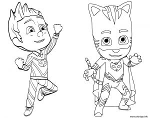 Pyjamasque Coloriage Masque Coloriage Pajama Hero Connor Est Yoyo De Pyjamasques Jecolorie