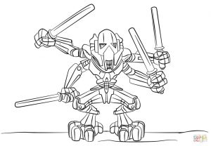 R2d2 Lego Coloriage Lego General Grievous Coloring Page