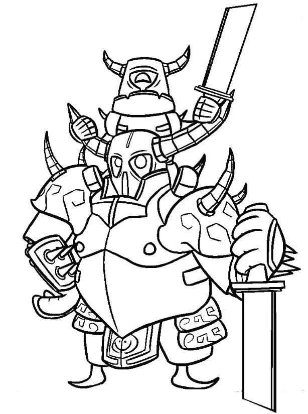 Site De Coloriage Clash Royale Coloriages Clash Royale Coloriage Clans Valkyrie Pekka