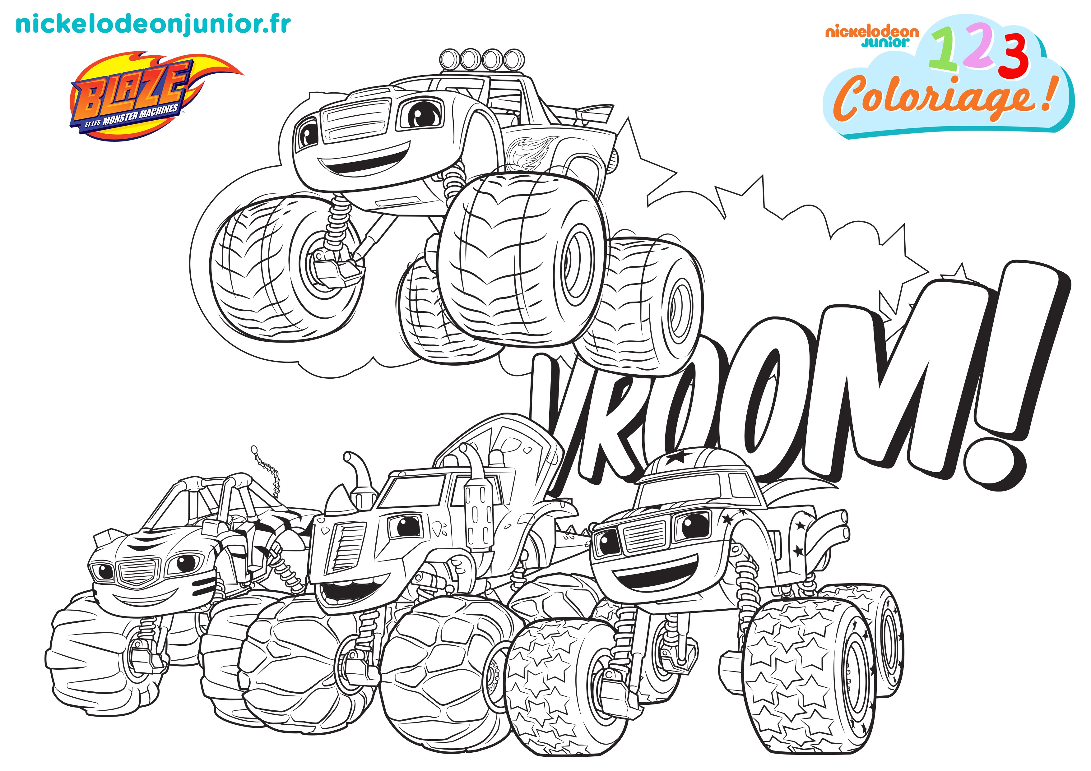 123 Coloriage Blaze Coloriages Paw Patrol Blaze Et Les Monster Machines