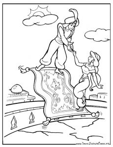 Aladin Et La Lampe Merveilleuse Coloriage 118 Dessins De Coloriage Aladdin Imprimer