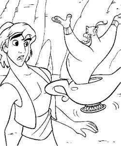 Aladin Et La Lampe Merveilleuse Coloriage Dessin Imprimer Du Net Coloriage Aladdin