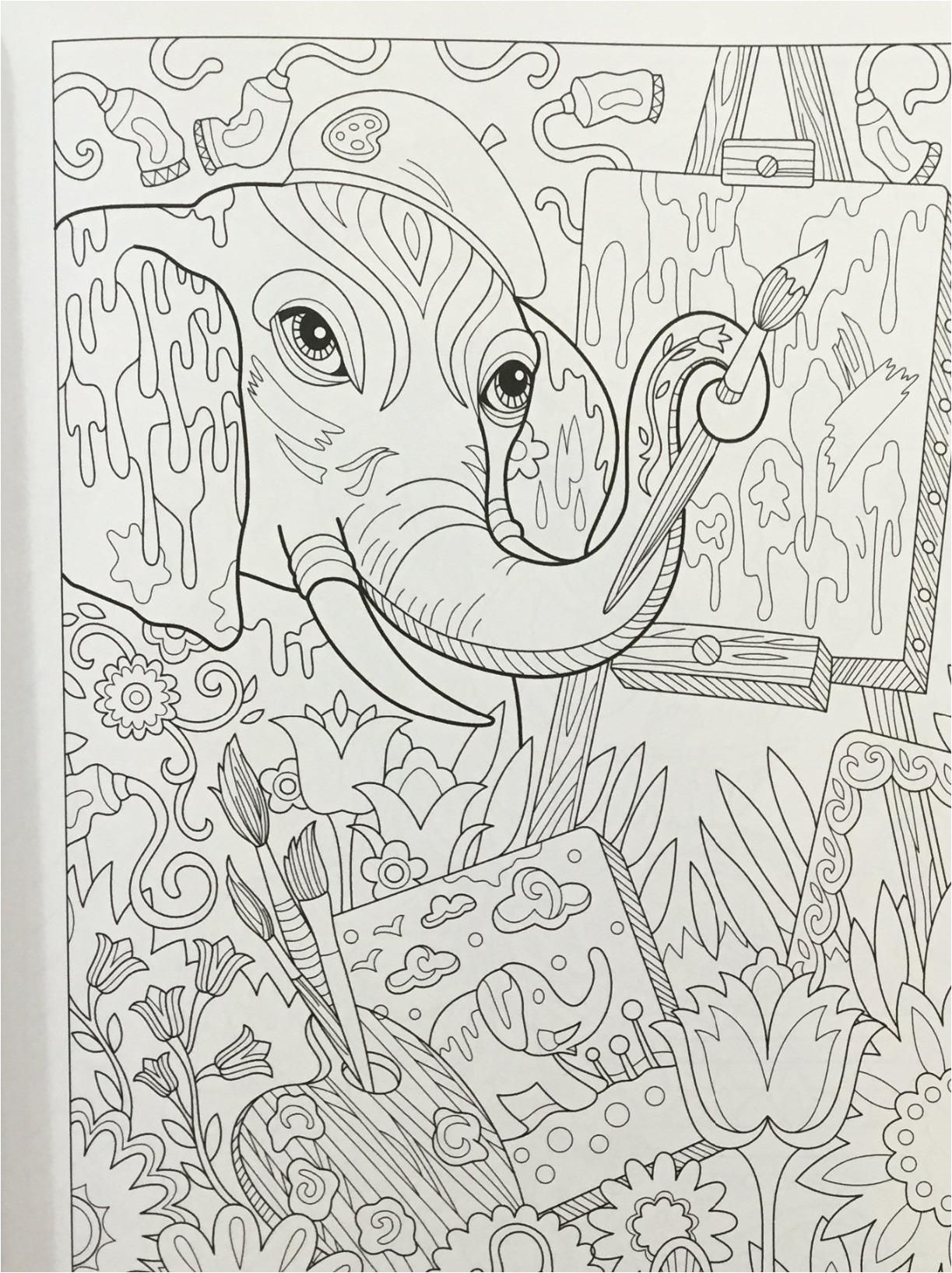 Amazon Cahier De Coloriage Adulte Amazon the Art Of Marjorie Sarnat Elegant Elephants Adult