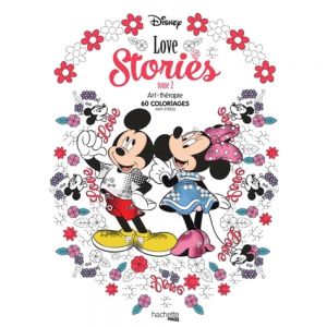 Cahier De Coloriage Adulte Cultura Disney Love Stories tome 2 60 Coloriages Anti Stress Livre