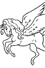 Cheval Pegase Coloriage Coloriage Cheval Ailé En Ligne Gratuit Imprimer
