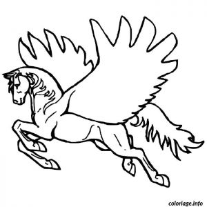 Cheval Pegase Coloriage Coloriage Cheval Pegase Dessin