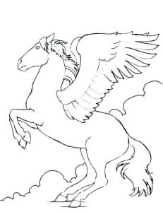Cheval Pegase Coloriage Coloriage Cheval Sauvage Abiconinfo Coloriage Chevaux Ailacs A