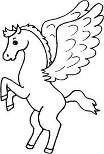 Cheval Pegase Coloriage Contes Pour Enfants Coloriages De Tibous Coloriages D Animaux