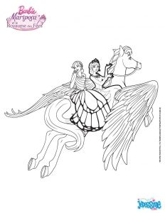 Coloriage à Imprimer Barbie Poney Coloriage Barbie Catania Et Mariposa Chevauchent Sylvie