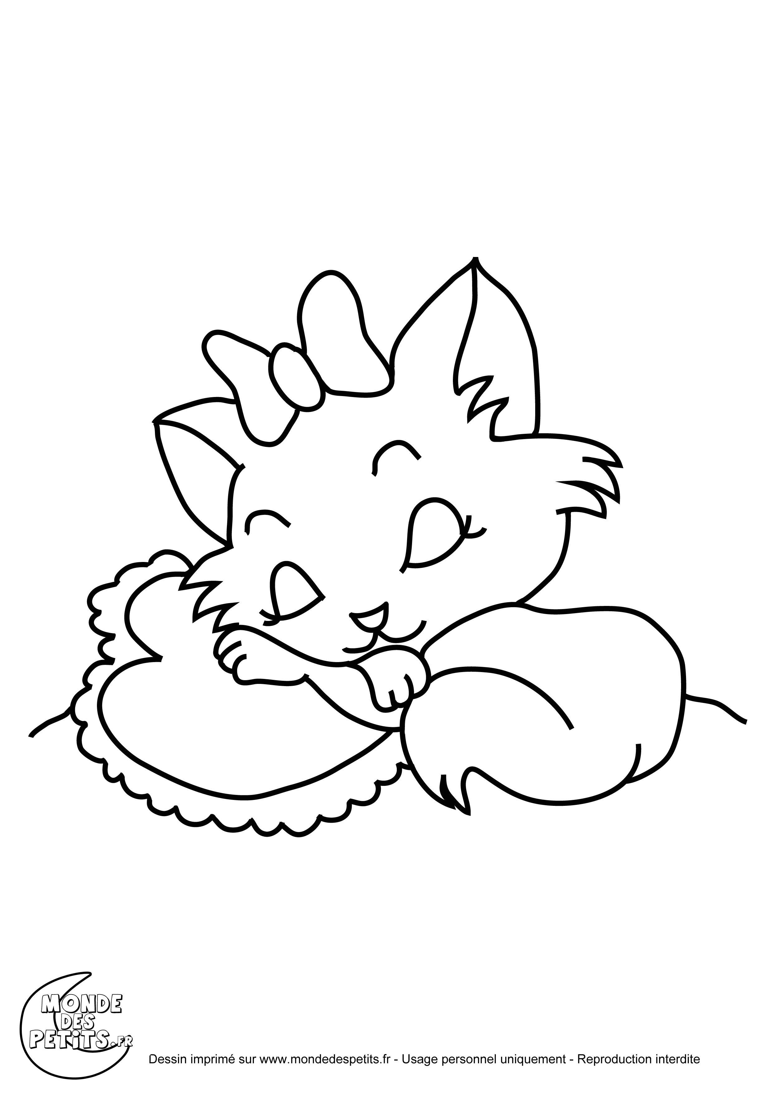 Coloriage à Imprimer Chiot Et Chaton élégant Dessin A Colorier Et A Imprimer De Chaton