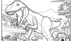 Coloriage A Imprimer Dinosaure T-rex Downloadable Lego Jurassic World Colouring Pages