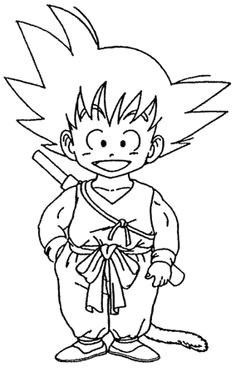 Coloriage à Imprimer Dragon Ball Z Boubou Sangoku Petit Dragon Ball Z Pinterest