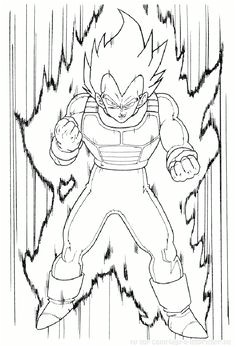 Coloriage à Imprimer Dragon Ball Z Vegeto Coloriage Dessins Dragon Ball Z 87 Trucs   Imprimer
