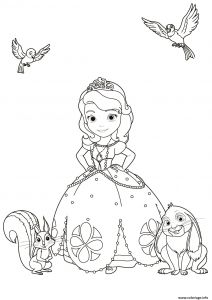 Coloriage A Imprimer Fée Princesse Coloriage Princesse sofia Avec Les Animaux Dessin Avec Coloriage En