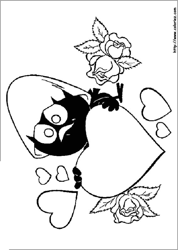 Coloriage à Imprimer Gratuit Calimero Dessins Gratuits   Colorier Coloriage St Valentin   Imprimer
