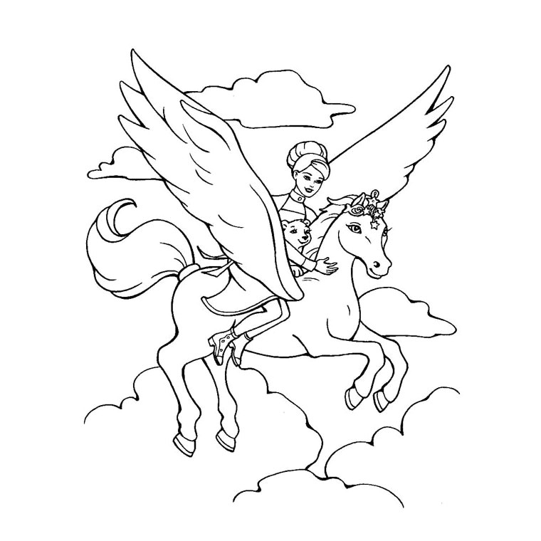 Coloriage à Imprimer Gratuit Cheval Volant Coloriage Magique Les Beaux Dessins De Autres   Imprimer Et