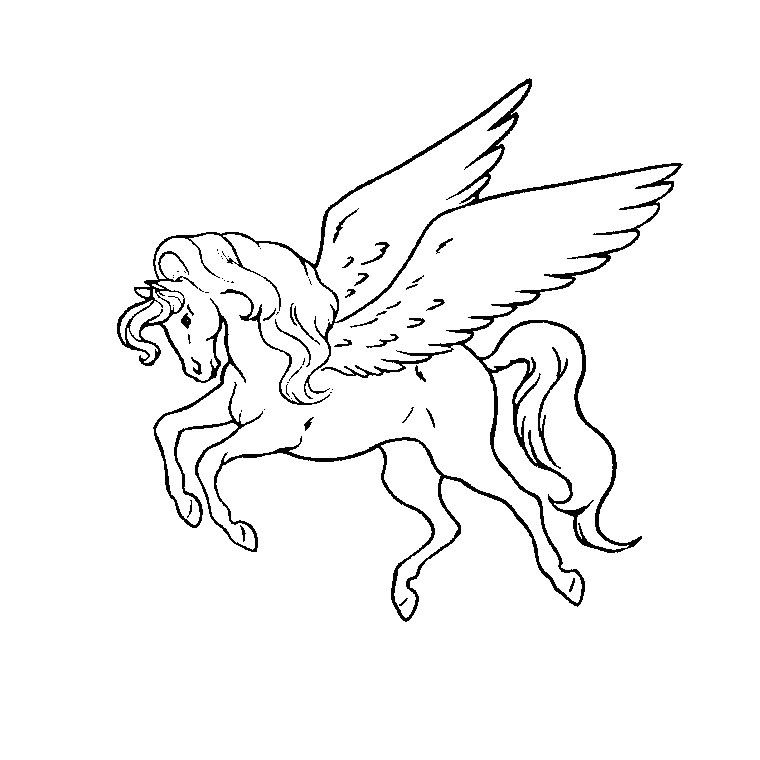Coloriage à Imprimer Gratuit Cheval Volant Dessins Gratuits   Colorier Coloriage Cheval   Imprimer