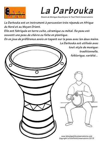 Coloriage A Imprimer Gratuit Instrument De Musique Darbouka … Music