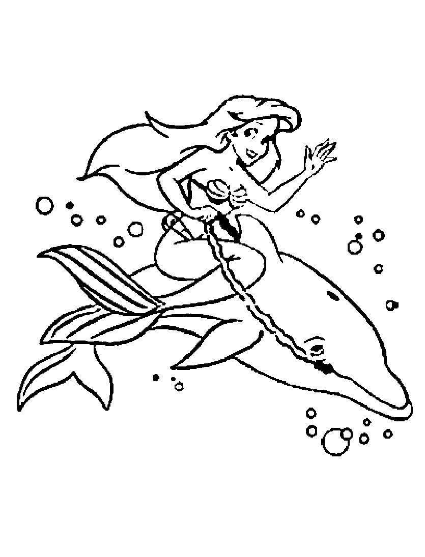 Coloriage à Imprimer Gratuit Sirene Et Dauphin Dessin Ariel  Imprimer Fashion Designs