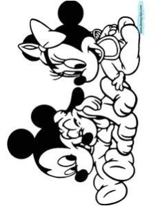 Coloriage à Imprimer Mickey Et Minnie Bebe Baby Disney Coloring Pages