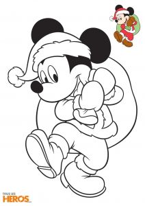 Coloriage à Imprimer Minnie Bebe Mickey Et Minnie Préparent Les Fªtes De Fin D Année Coloriez Les