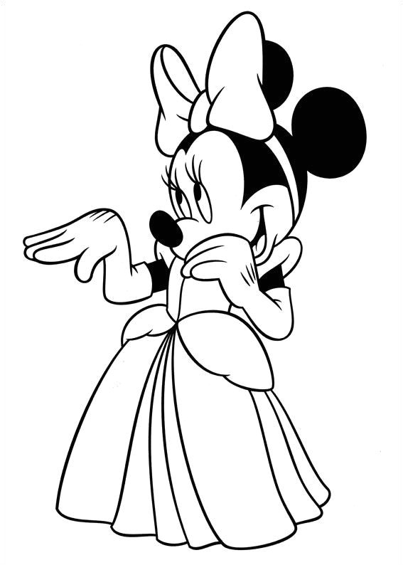 Coloriage à Imprimer Minnie Gratuit Minnie Mouse Coloring Pages for Kids Printable Line Coloring 35