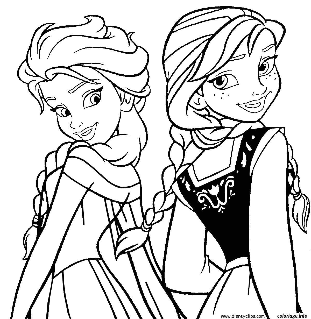 Coloriage A Telecharger La Reine Des Neiges Coloriage Elsa Et Anna Reine Des Neiges Dessin   Imprimer