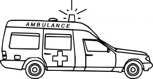 Coloriage Ambulance En Ligne Coloriage Ambulance Samu   Imprimer