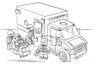 Coloriage Ambulance Gratuit Coloriage Ambulance Lego