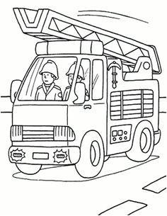 Coloriage Ambulance Pompier Camion De Pompier   Colorier Coloring Pinterest