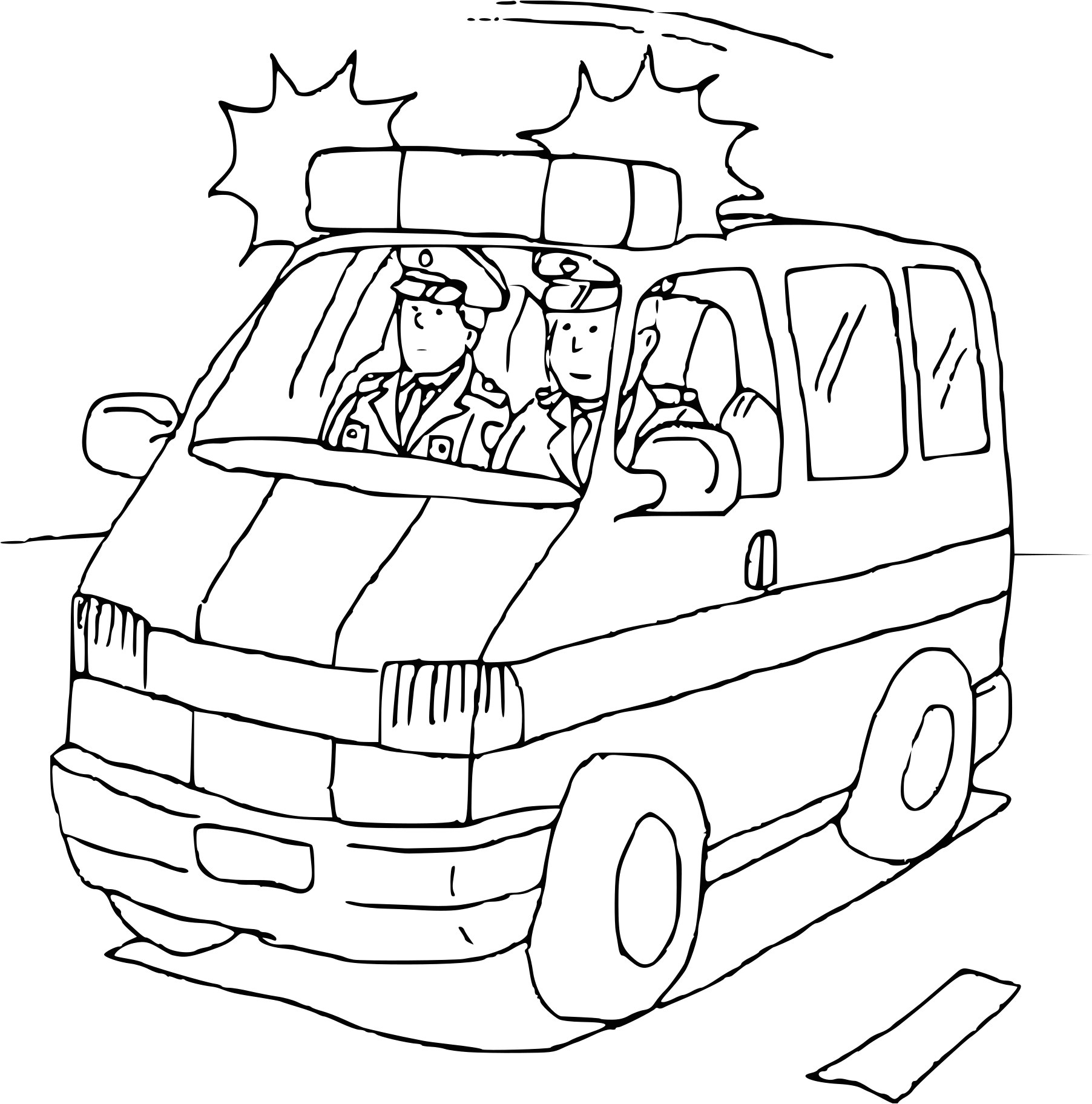 Coloriage Ambulance Pompier Coloriage Ambulance Pompier   Imprimer Sur Coloriages Fo