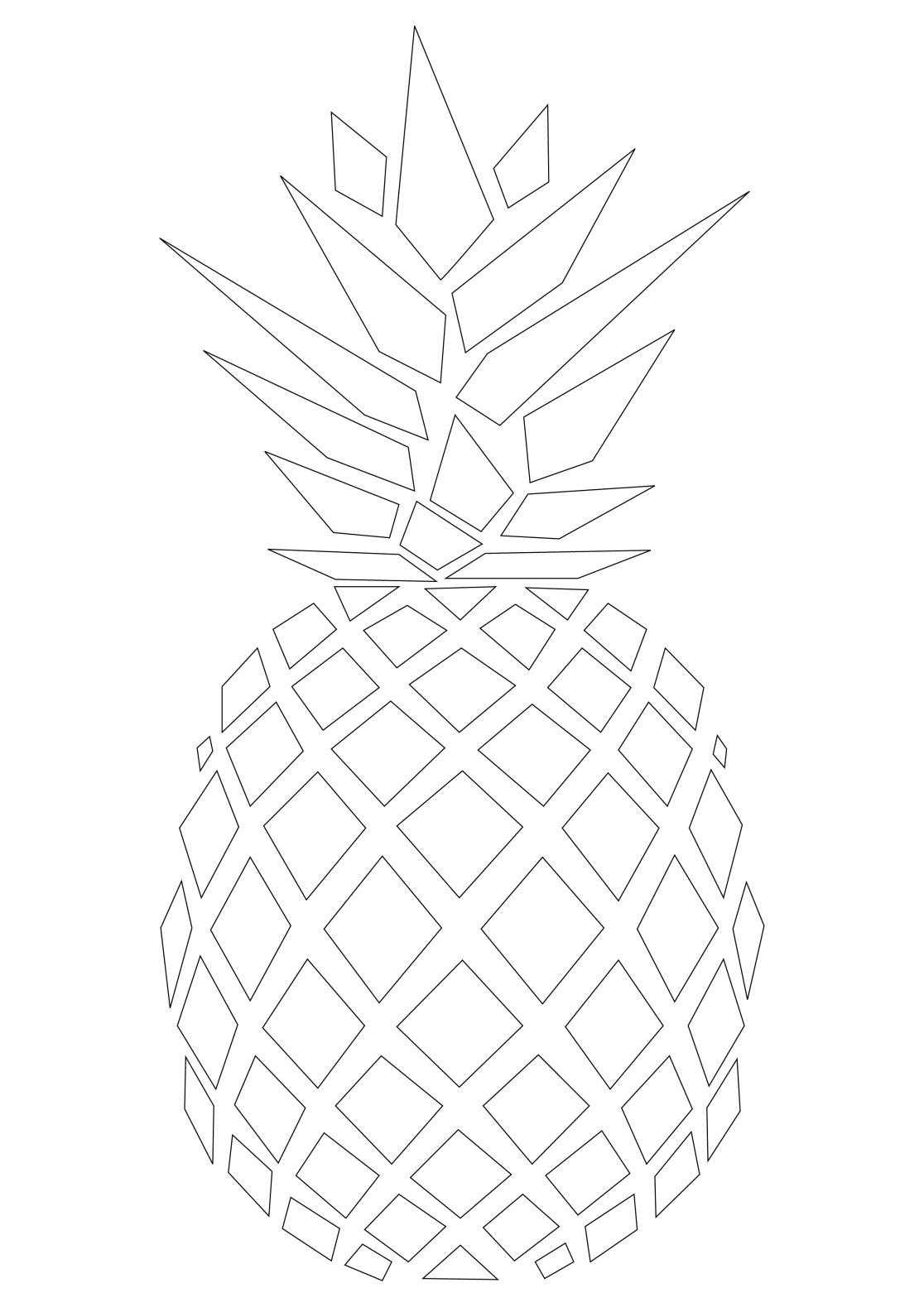 Coloriage Ananas Facile Ananas Pineapples Pinterest