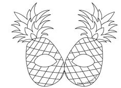 Coloriage Ananas Facile Fruity Party Masque Enfant Ananas Télécharger