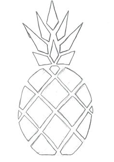 Coloriage Ananas Gratuit Geometric Pineapple Poster Mozaik Pinterest