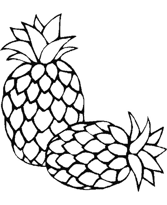 Coloriage Ananas Kawaii Coloriage Ananas Fruit   Imprimer