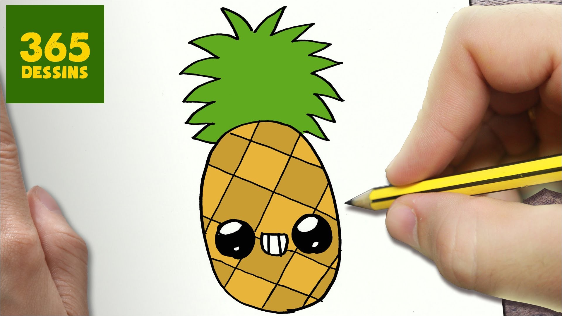 Coloriage Ananas Kawaii Ment Dessiner Ananas Kawaii étape Par étape – Dessins Kawaii