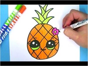 Coloriage Ananas Kawaii Ment Dessiner Un Ananas Kawaii