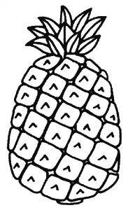 Coloriage Ananas Rigolo Coloriage Ananas Simple Dessin Gratuit Imprimer
