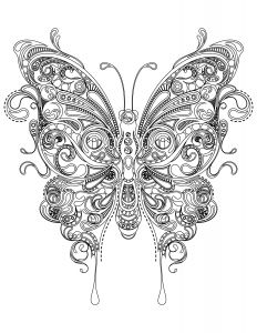 Coloriage Anti Stress Papillon à Imprimer Coloriage Papillon Tr¨s Difficile   Imprimer